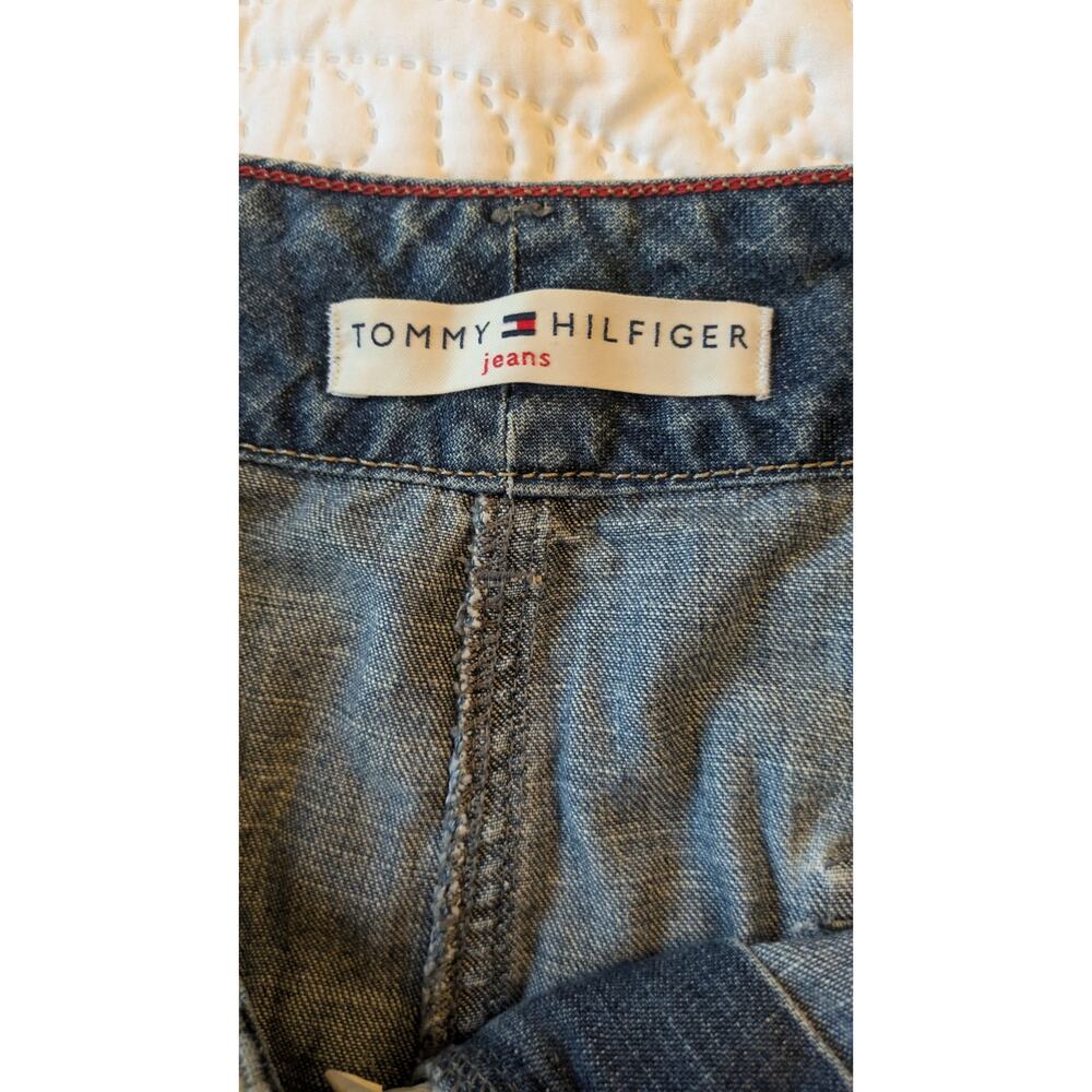 Tommy Hilfiger Maxi Jean Skirt Size 10, Y2k, Vintage, Clip Closure/Buttons - Picture 6 of 8